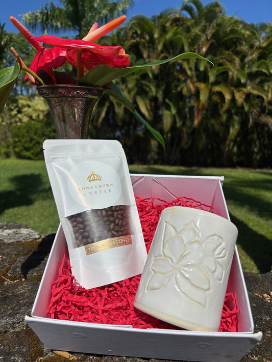 Valentine's Gift Box - Artisan Mug and Kona Treat